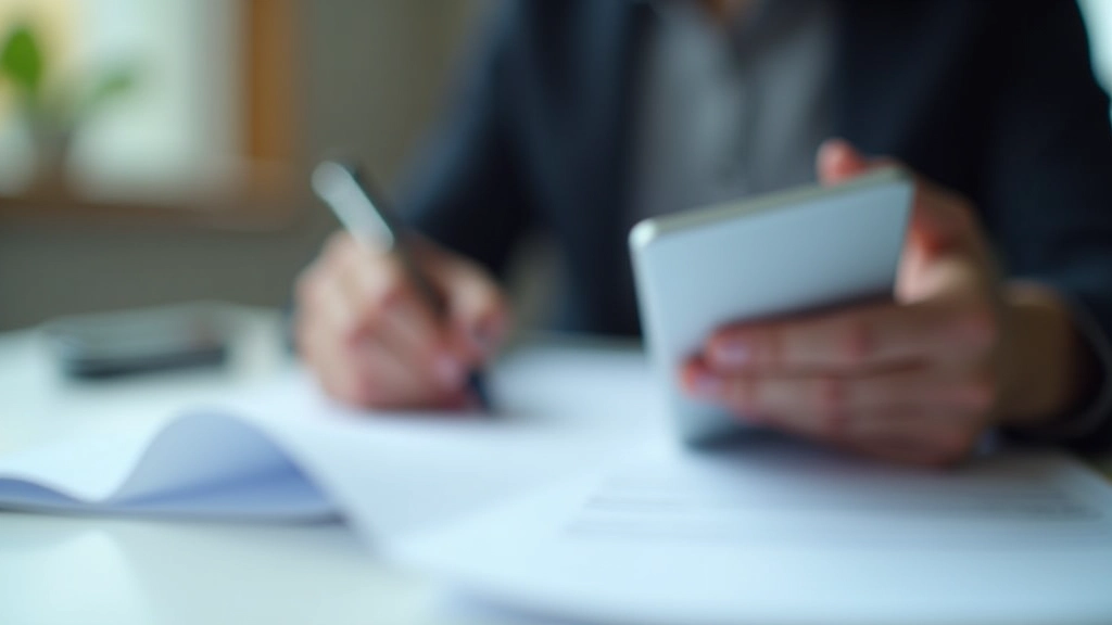 Osoba s kalkulačkou a doklady týkající se mzdy